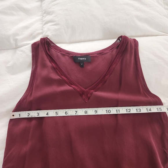 Theory Silk V Neck Tank Top Size P - Picture 7 of 8
